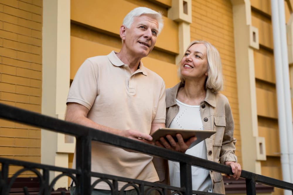 Un couple de retraité vendant son bien en viager